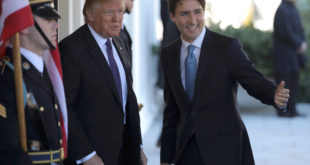 Donald Trump se reúne con el primer ministro de Canadá Justin Trudeau. Canada- Estados Unidos