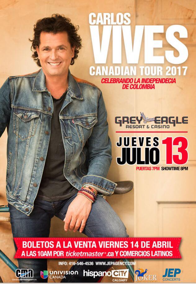 Carlos Vives Canadian Tour 2017