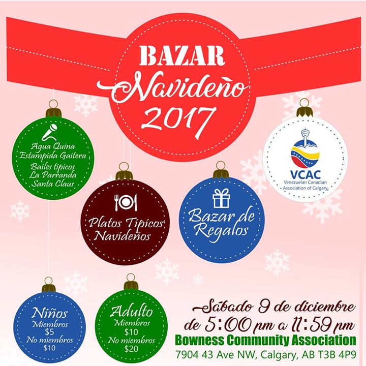 Dic 9-2017 Bazar Navideño (Venezuelan Canadian Association of Calgary)